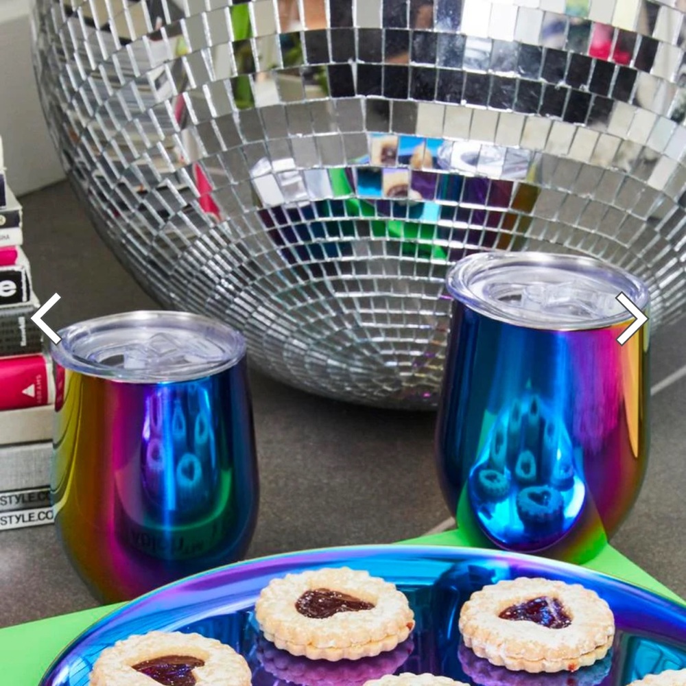 Iridescent wine tumblers x 2